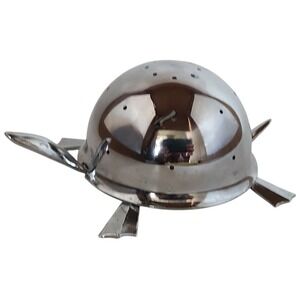Irvinware Mock Turtle Toothpick Holder Chrome Mid Century Modern Made in USA‎